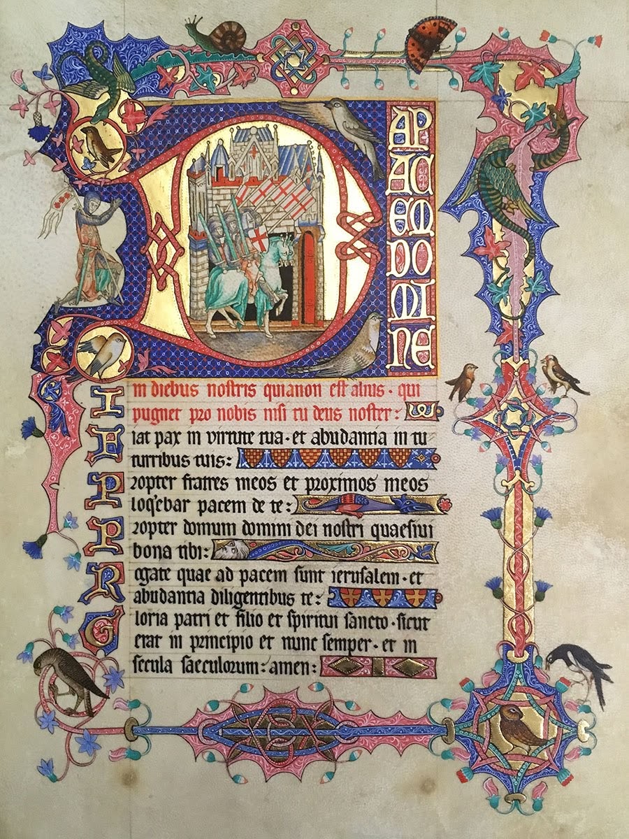 Karta z Psałterza z Ormesby, Anglia XIV w.